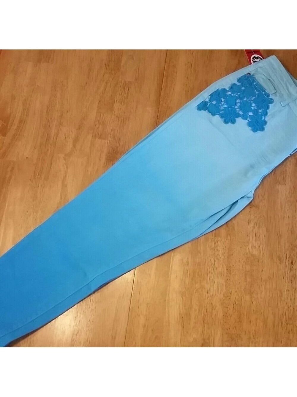 Plus size ombre jeans by hot kiss crochet pocket detail